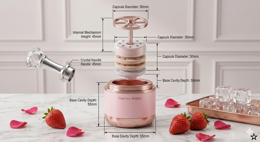 LuxeIce Facial Ice Roller — Contour, Lift & Glow.